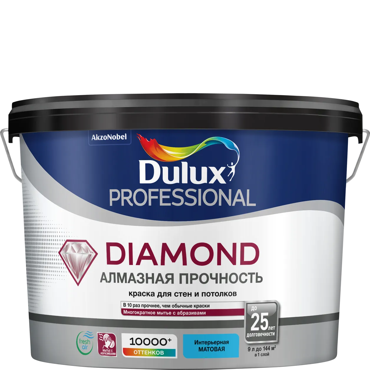 Моющаяся краска Professional Diamond DULUX 1 л Белый Dulux в Чебоксарах