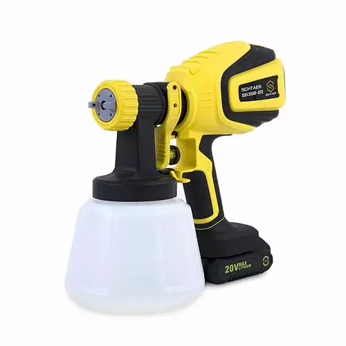 Краскораспылитель аккумуляторный Schtaer, DC 20V/2.0Ah, сопло 2.0