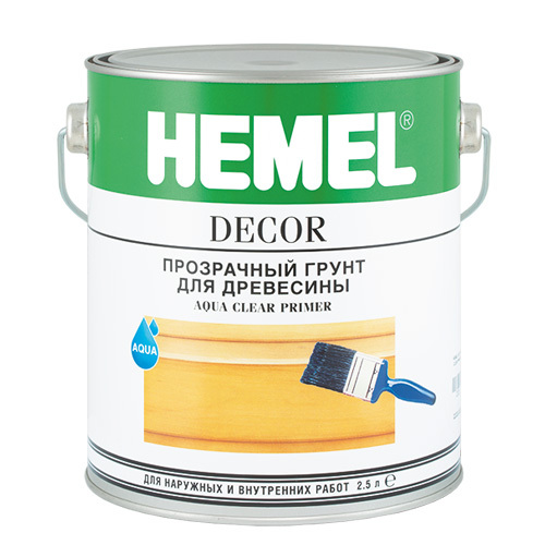 1010H Прозрачный грунт для древесины Aqua Clear Primer HEMEL (2,5 л) Хемел