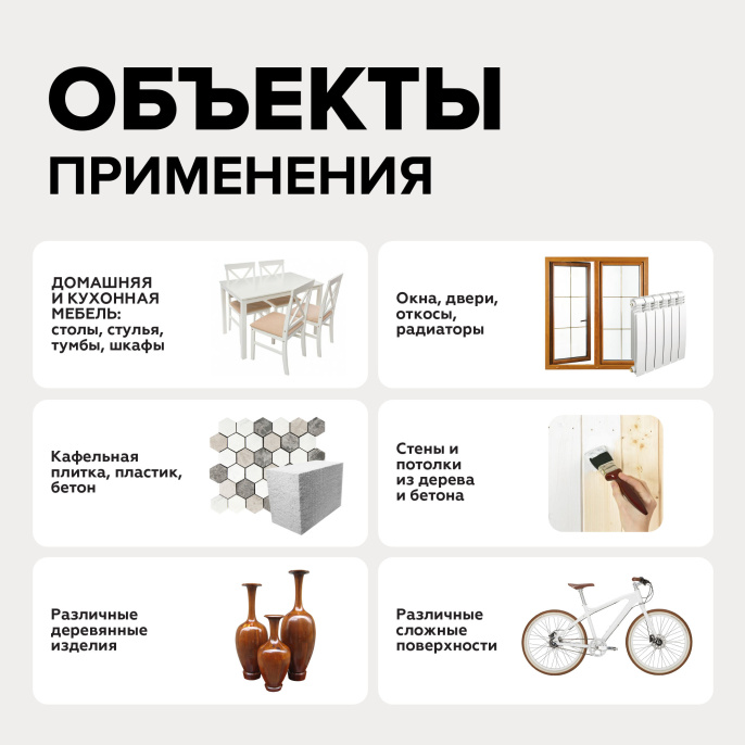 Меловая краска для мебели АМОdecor 0,25 кг Дождливый полдень, акриловая, для дерева, без резкого запаха, матовая, для окон и дверей