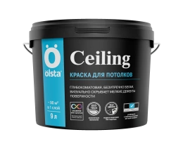 Краска для потолков Ceiling, Белый, 0,9 л, OLSTA — купить для внутренних работ